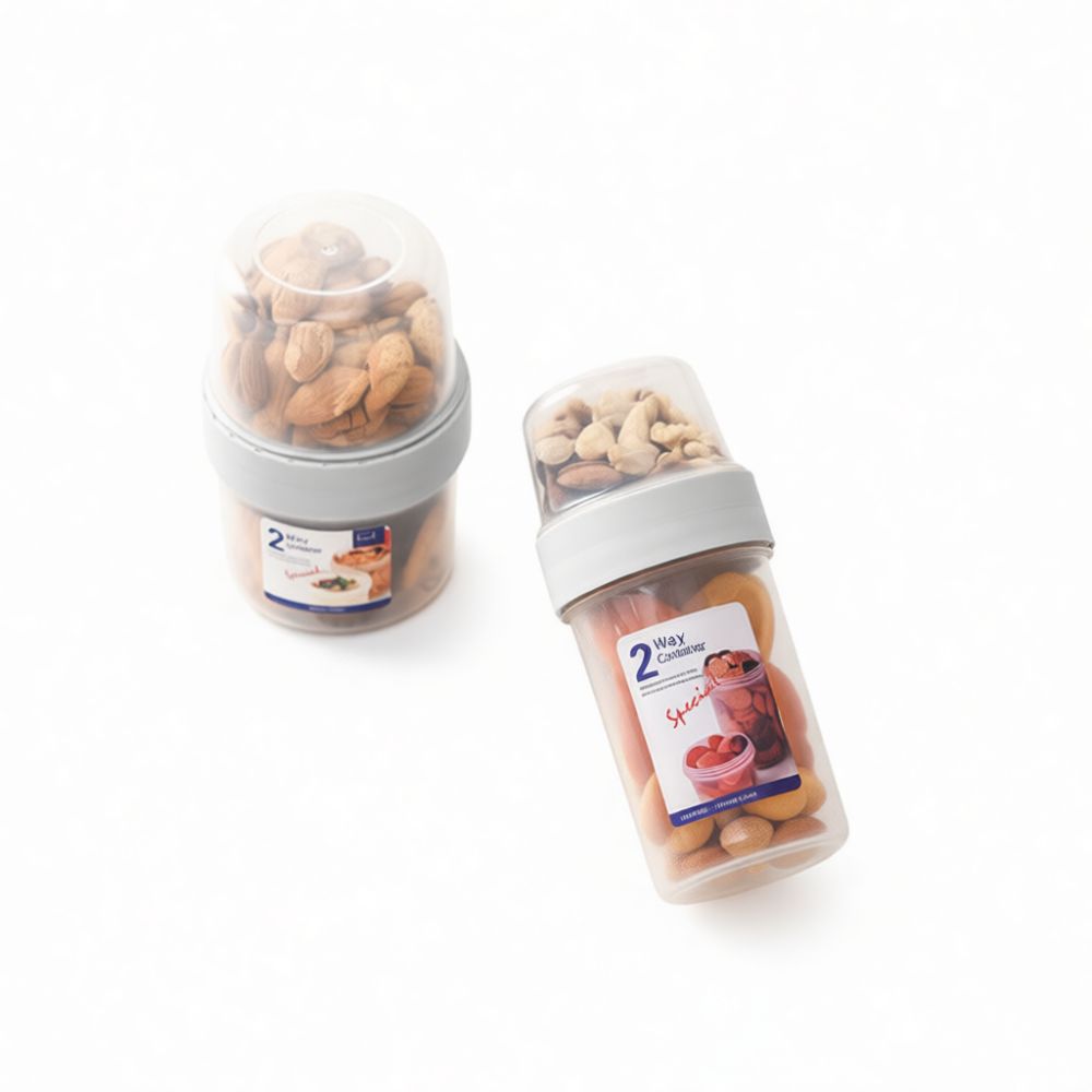 Baby Food Jars With Lids - Draagbare dubbele laag voedselbewaarbox, luchtdichte container