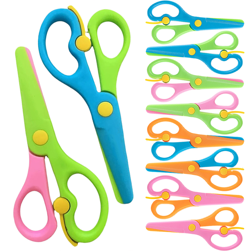 Baby Food Scissors - Plastic Schaar Dubbele Kleur Splicing Handgemaakte