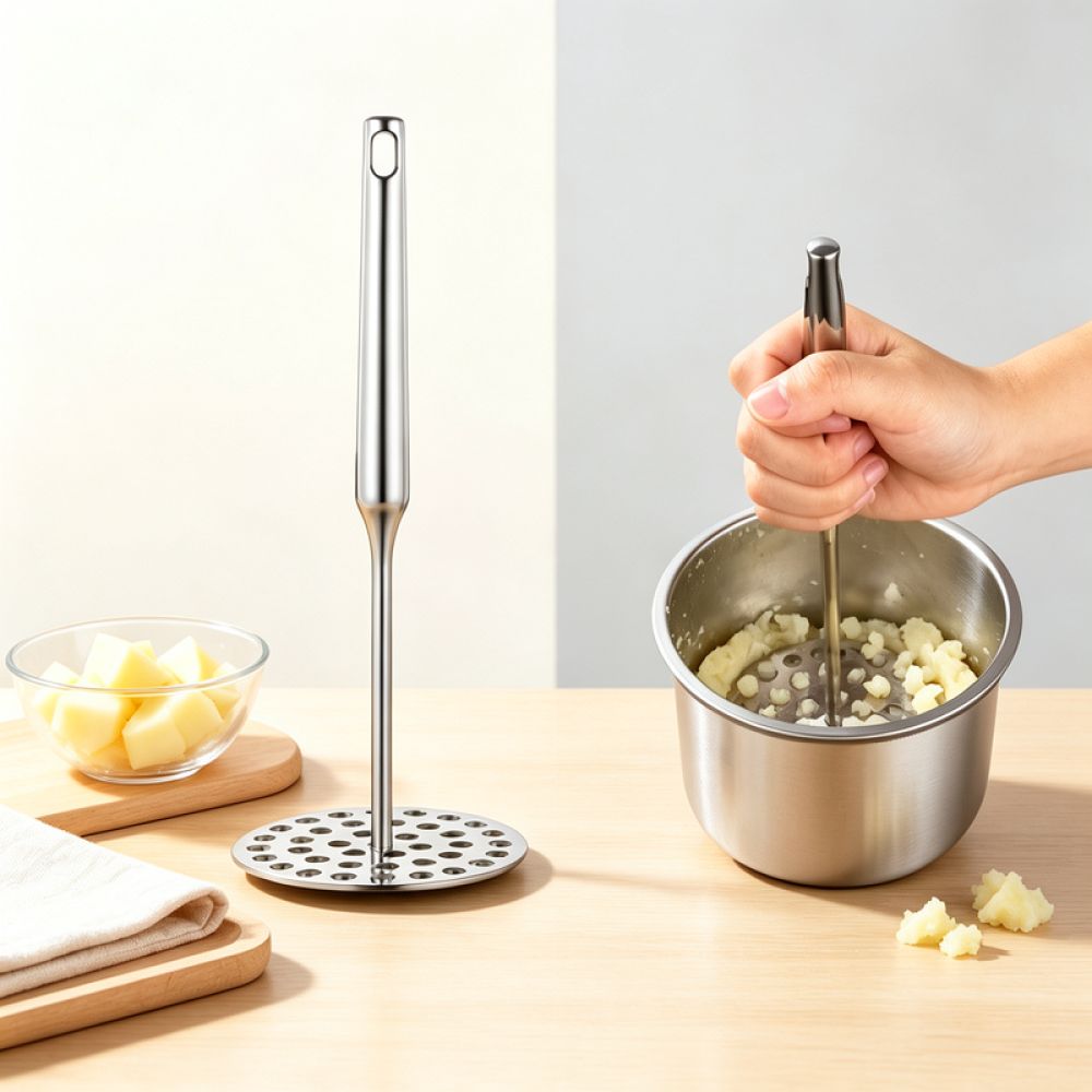 Baby Food Vegetables - Hoogwaardige, roestvrijstalen aardappelstamper, handmatige voedselvermaler voor