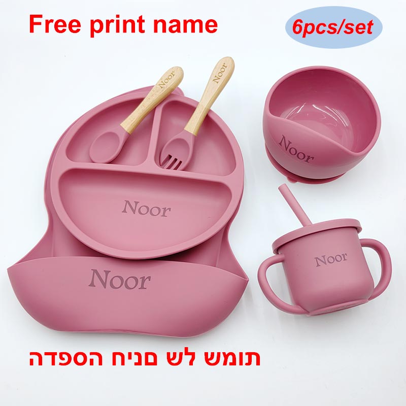 6 Stuks Siliconen Servies Voor - Baby Food Menu recensie en prijs