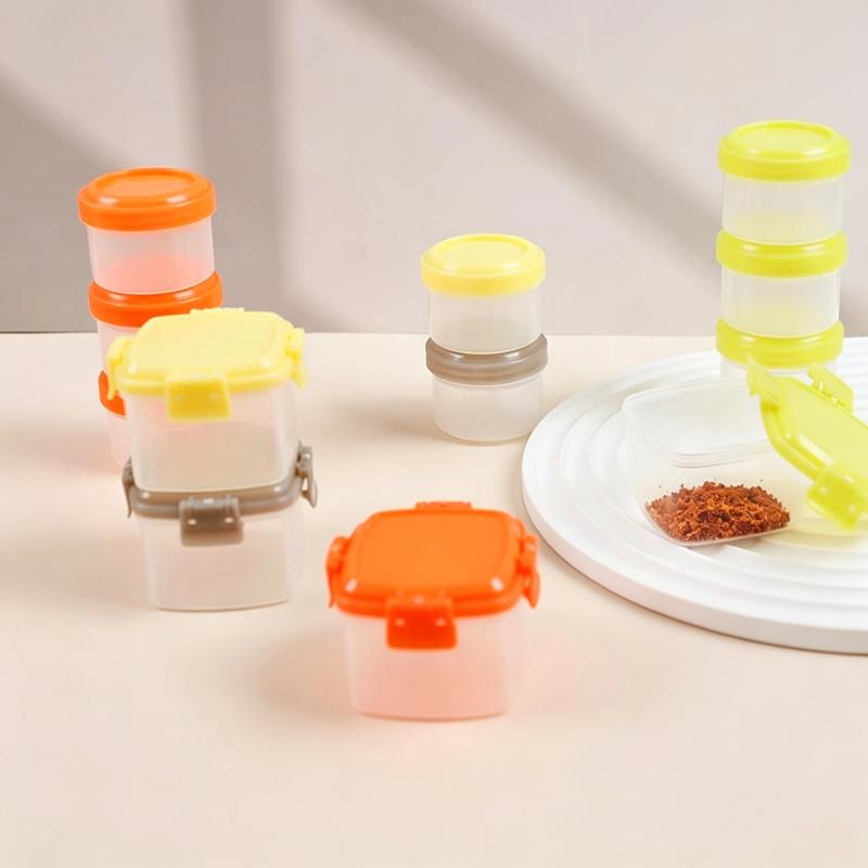 4 stuks stapelbare PP mini-voe - Baby Food Jars With Lids recensie en prijs